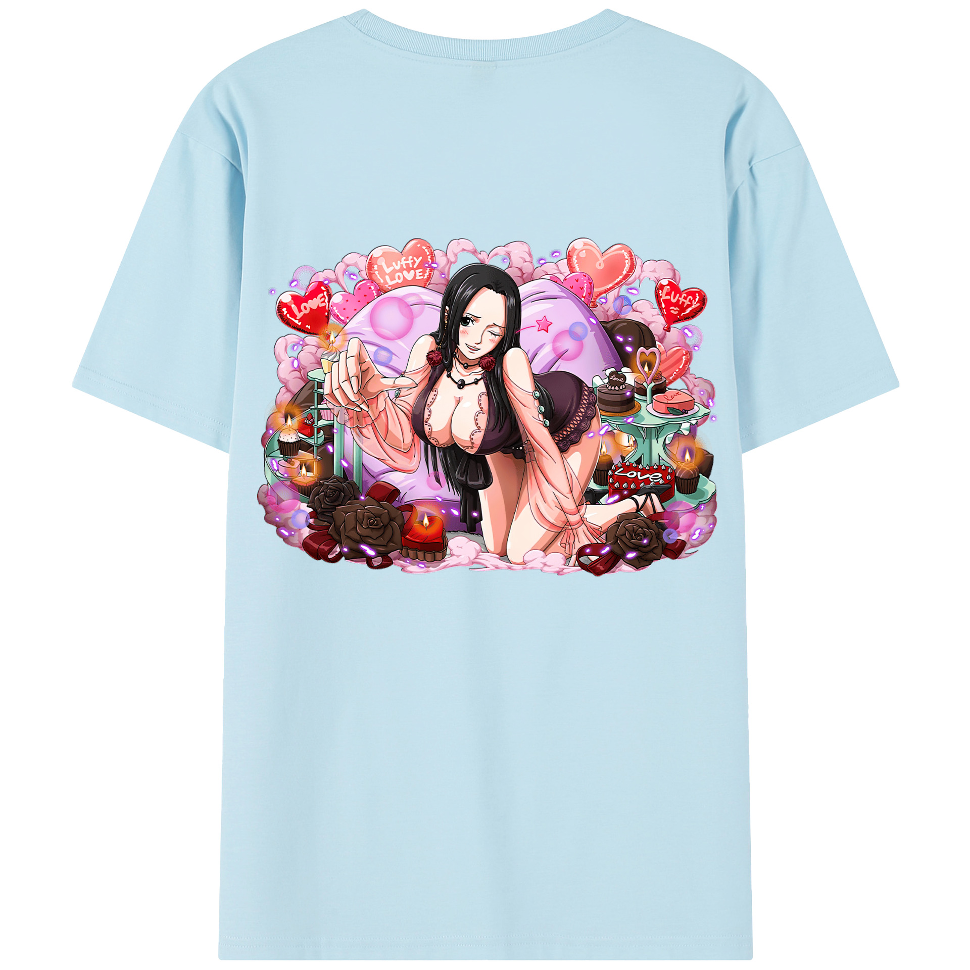 ワンピース ボア・ハンコック ONE PIECE Boa·Hancock 綿100％半袖Tシャツ（背面プリント）